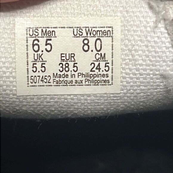 🔥🔥 VANS LEATHER Slip On Sneakers - EXCELLENT Condition - Mens 6.5 / Women 8 - Picture 9 of 11